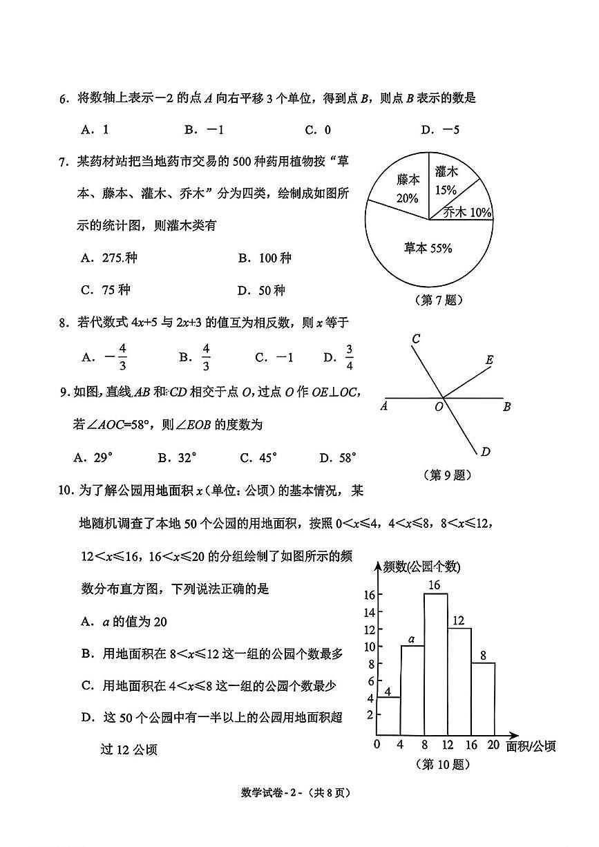 辽宁省沈阳市铁西区2025--2026学年上学期七年级1月期末数学试卷第2页