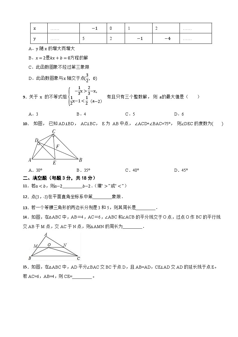 2025-2026学年浙教版数学八年级上册期末押题卷（二）第2页