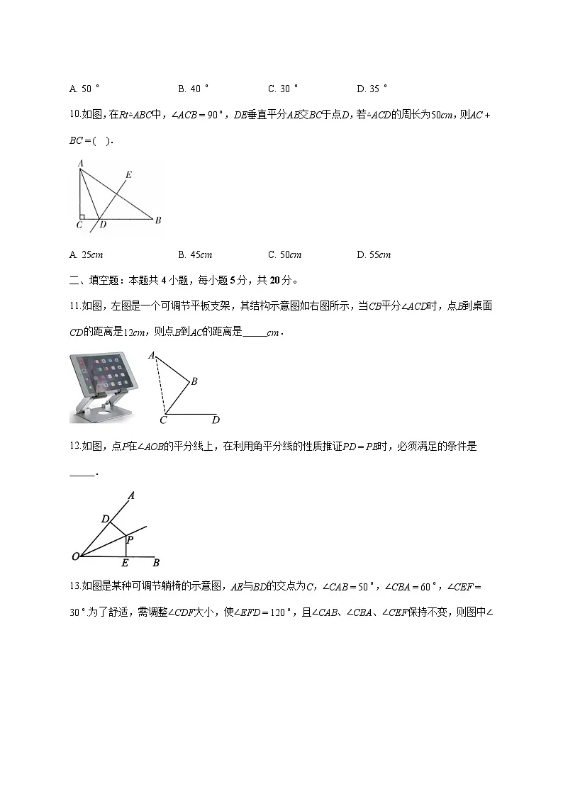 安徽省定远育才学校2025-2026学年八年级（上）期中检测数学试卷 [含答案]第3页