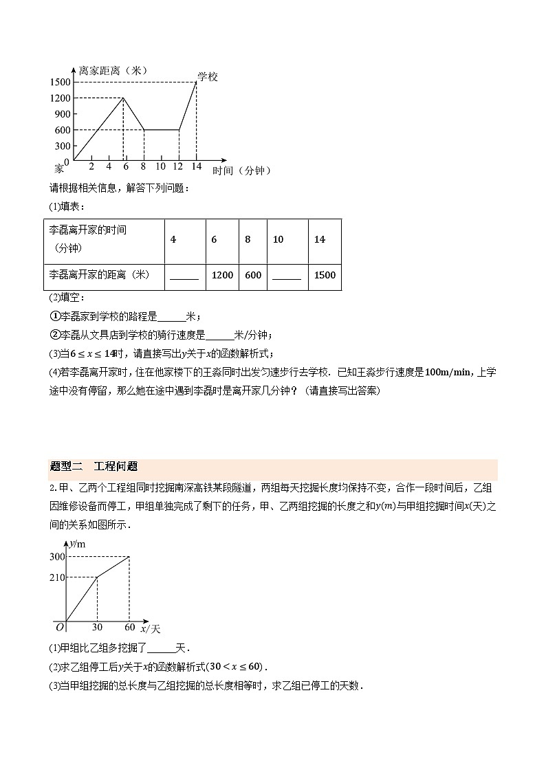 寒假作业13 一次函数的应用（巩固培优）（原卷版）第2页