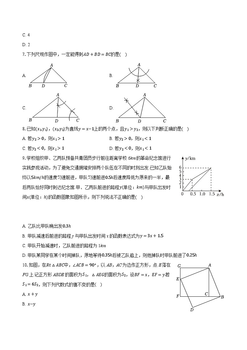 2025-2026学年浙江省杭州市高桥初中教育集团八年级（上）月考数学试卷（1月份）（含答案+解析）第2页
