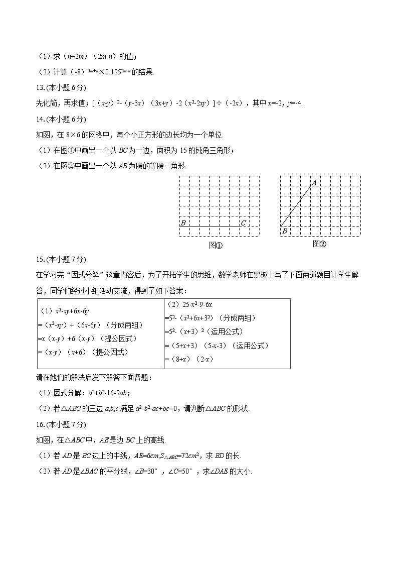 2026-2027学年吉林省松原市前郭县八年级（上）期末数学试卷-自定义类型第3页