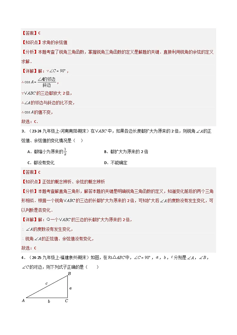 专题06 直角三角形的边角关系（期末复习专项训练）（解析版）第2页