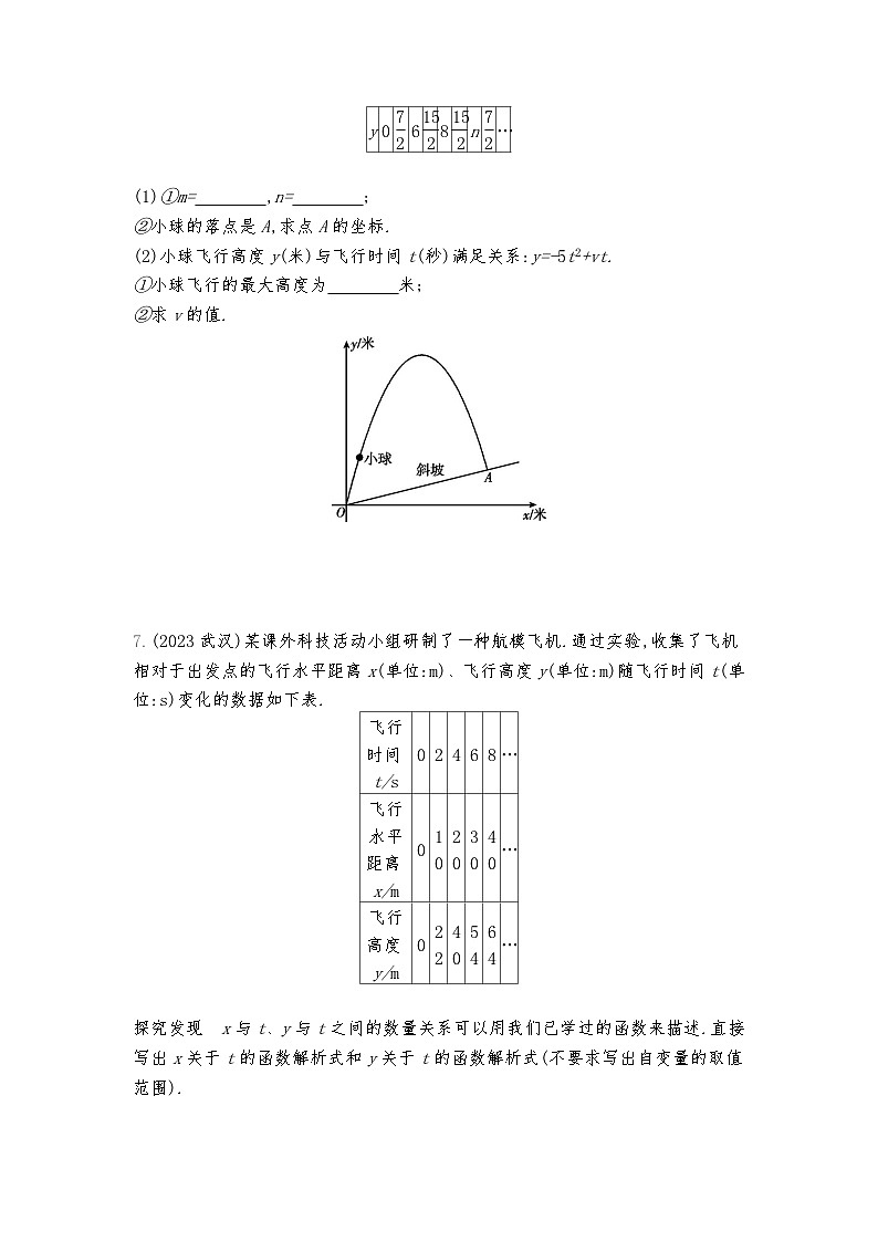 2026年九年级中考数学真题分类训练考点15二次函数的实际应用练习含答案第3页