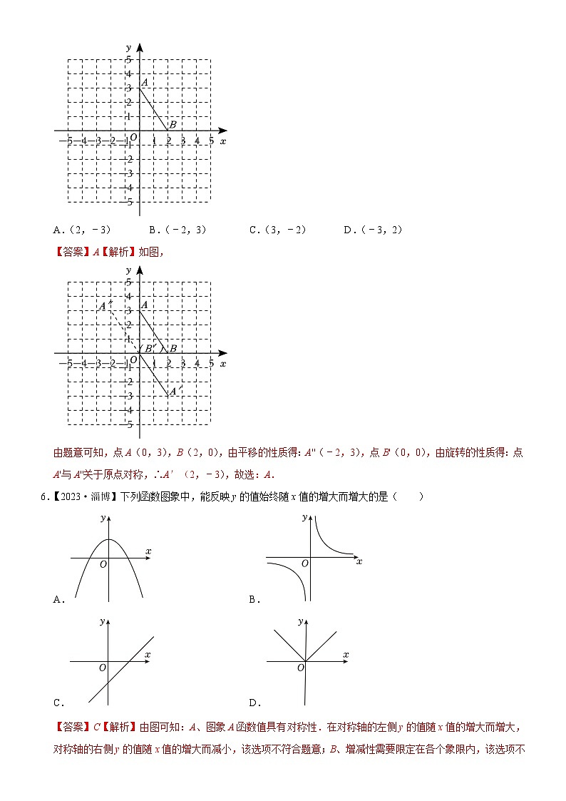 2023年各省市中考数学试卷分类汇编知识点14  函数初步（含平面直角坐标系）（Word版附解析）第2页