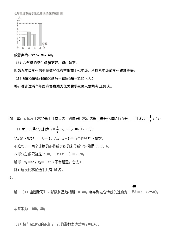 2024-2025学年辽宁省大连市多校联考八年级下学期6月月考数学答案第2页