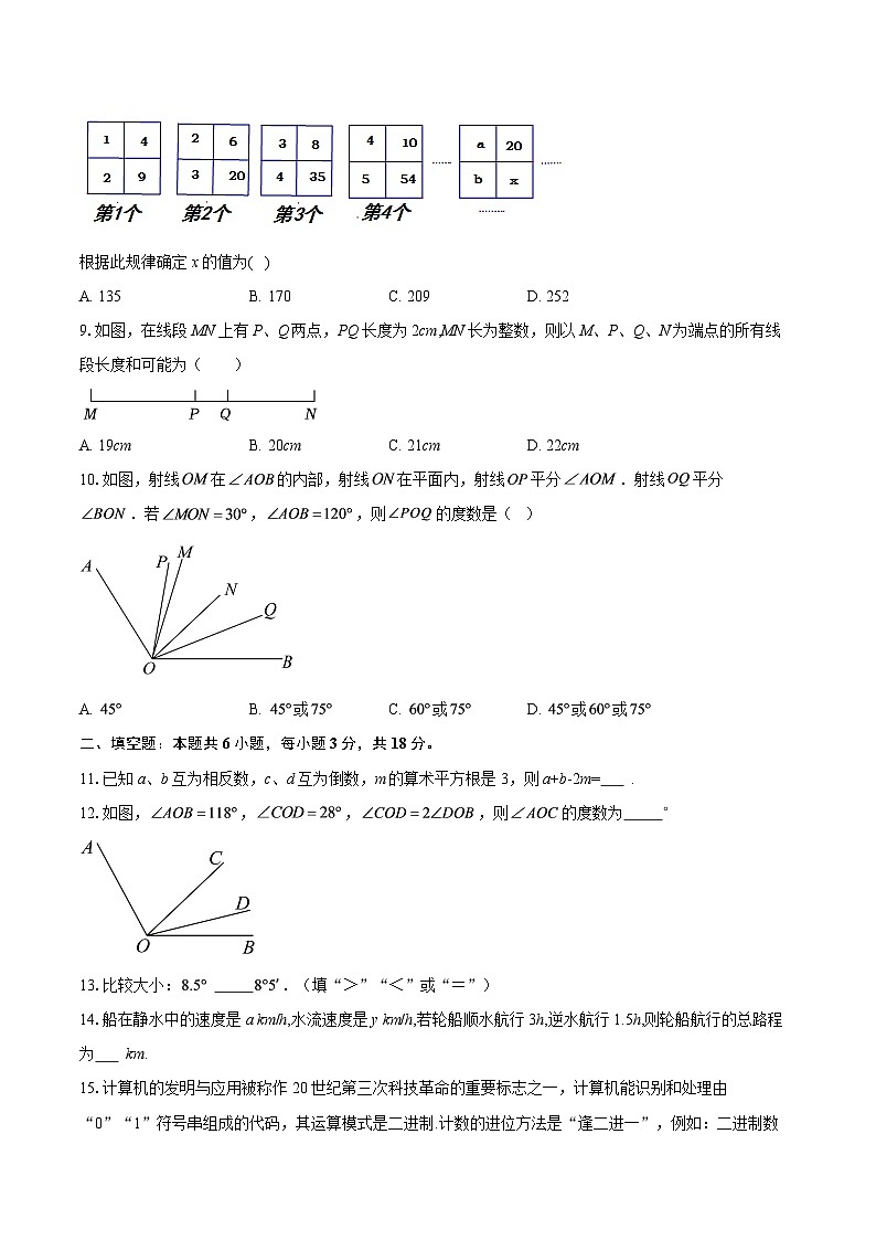 浙江省杭州市拱墅区2025-2026学年七年级上学期期末数学模拟试卷-自定义类型第2页