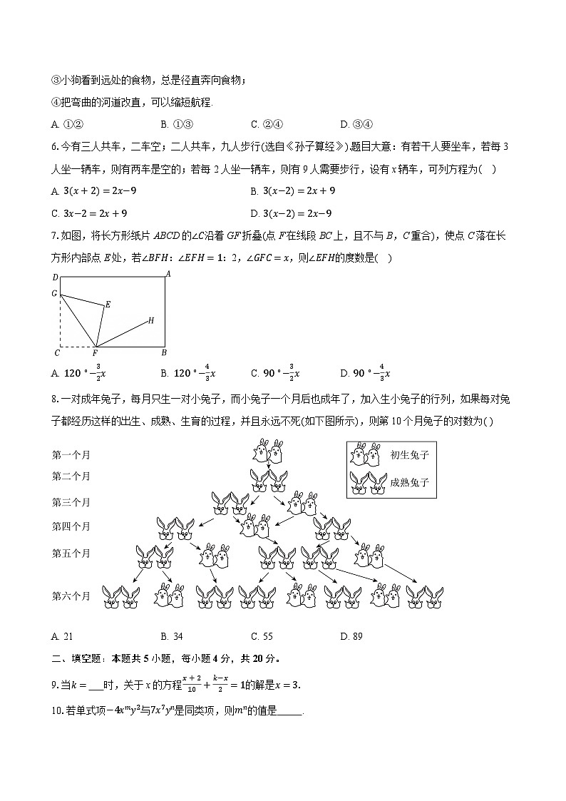 广东省深圳市2025-2026学年七年级上学期数学期末模拟试卷（北师大版）（含答案+解析）第2页