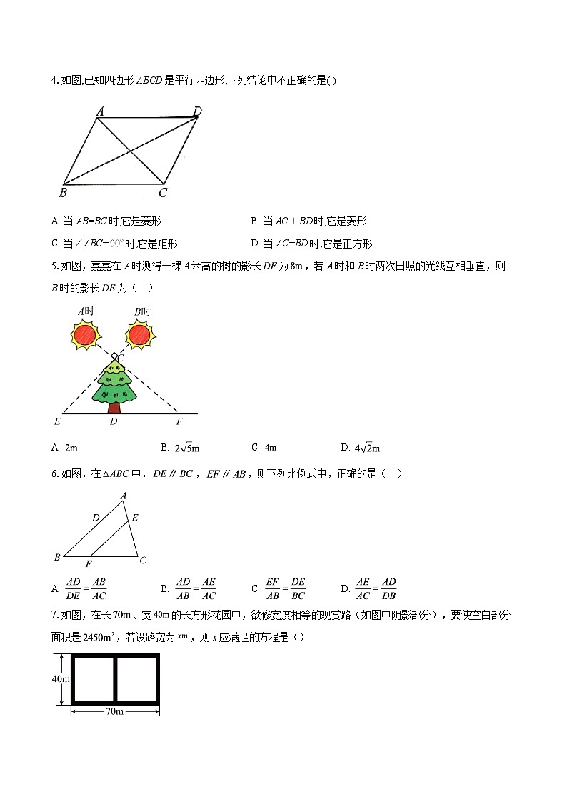 广东省深圳新华中学教育集团2025-2026学年上学期1月月考九年级数学试卷-自定义类型第2页