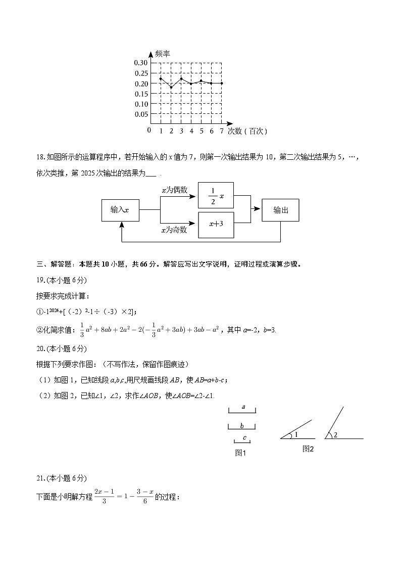 2025-2026学年宁夏银川市英才学校七年级（上）期末数学试卷-自定义类型第3页