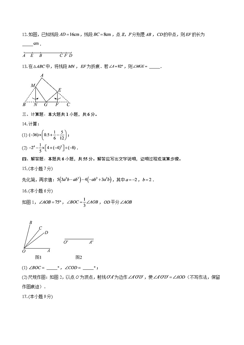 广东省深圳市龙岗区2025-2026学年七年级上册数学期末复习卷-自定义类型第3页