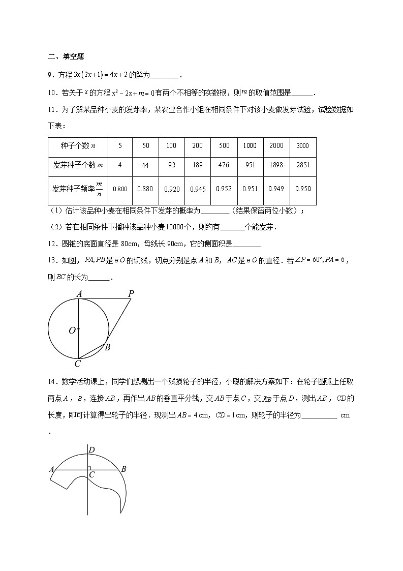 北京市陈经纶中学分校2025~2026学年上册九年级12月月考数学试题【附解析】第3页