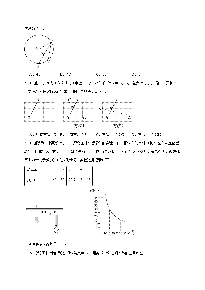 山东省济宁市鱼台县12月月考2025~2026学年上册九年级月考数学试题【附解析】第2页
