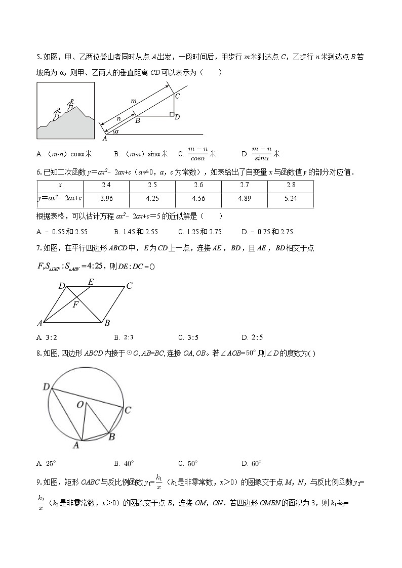 山东省聊城市东昌教育集团2025-2026学年上学期九年级期末数学模拟检测试题-自定义类型第2页