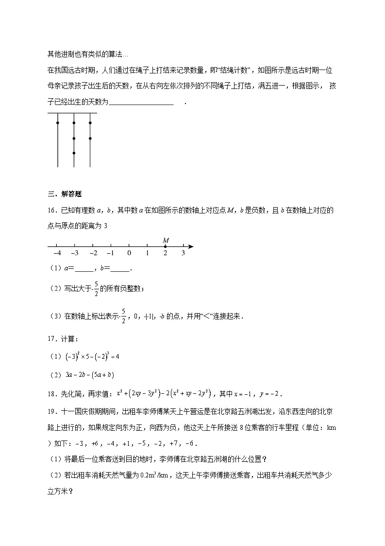 2025-2026学年山东省日照市莒县七年级上册期中数学试卷 [附答案]第3页