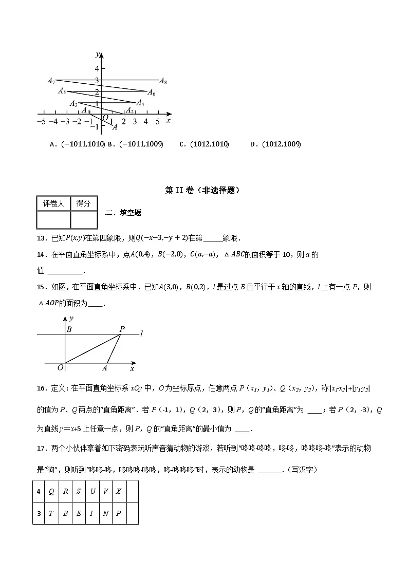 专题03 平面直角坐标系单元过关【培优版】(原卷版）第3页