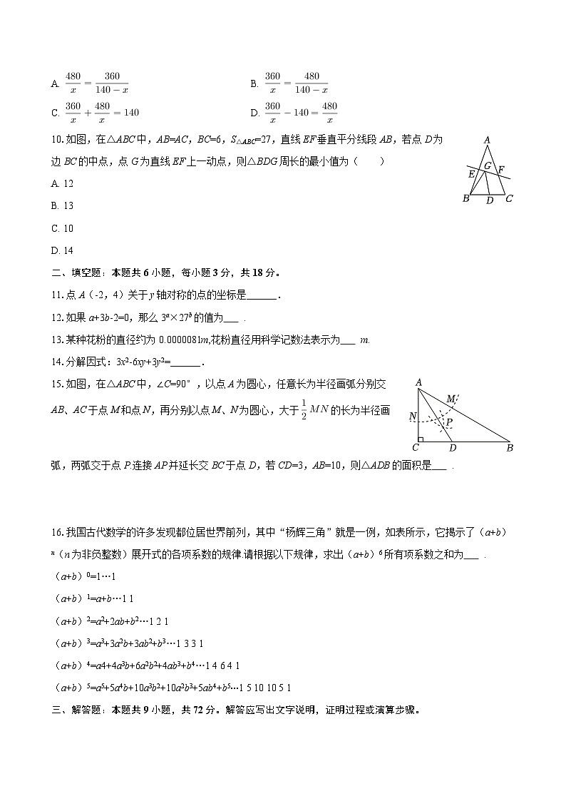2025-2026学年湖南省长沙市望城区八年级（上）期末数学试卷（B卷）-自定义类型第2页