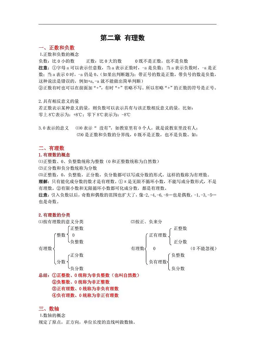苏科版数学七年级上册知识点总结第3页