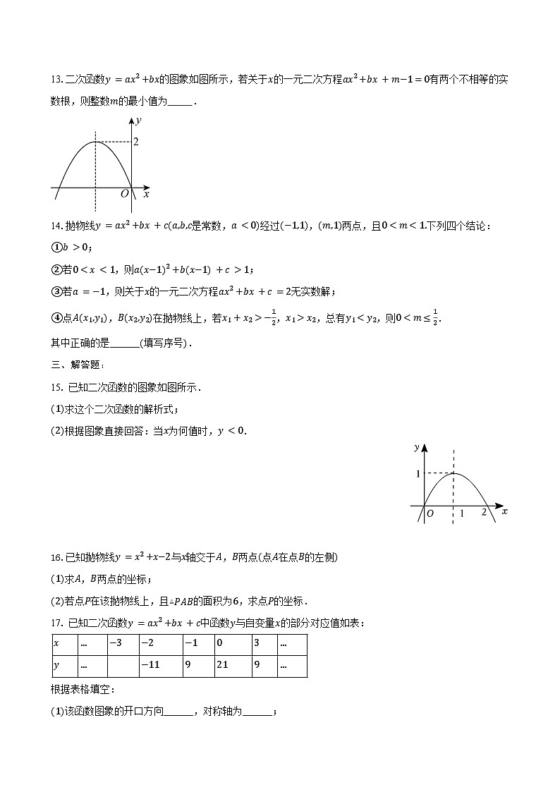 22.2 二次函数与一元二次方程 同步训练 2024-2025学年人教版九年级数学上册（含答案+解析）第3页