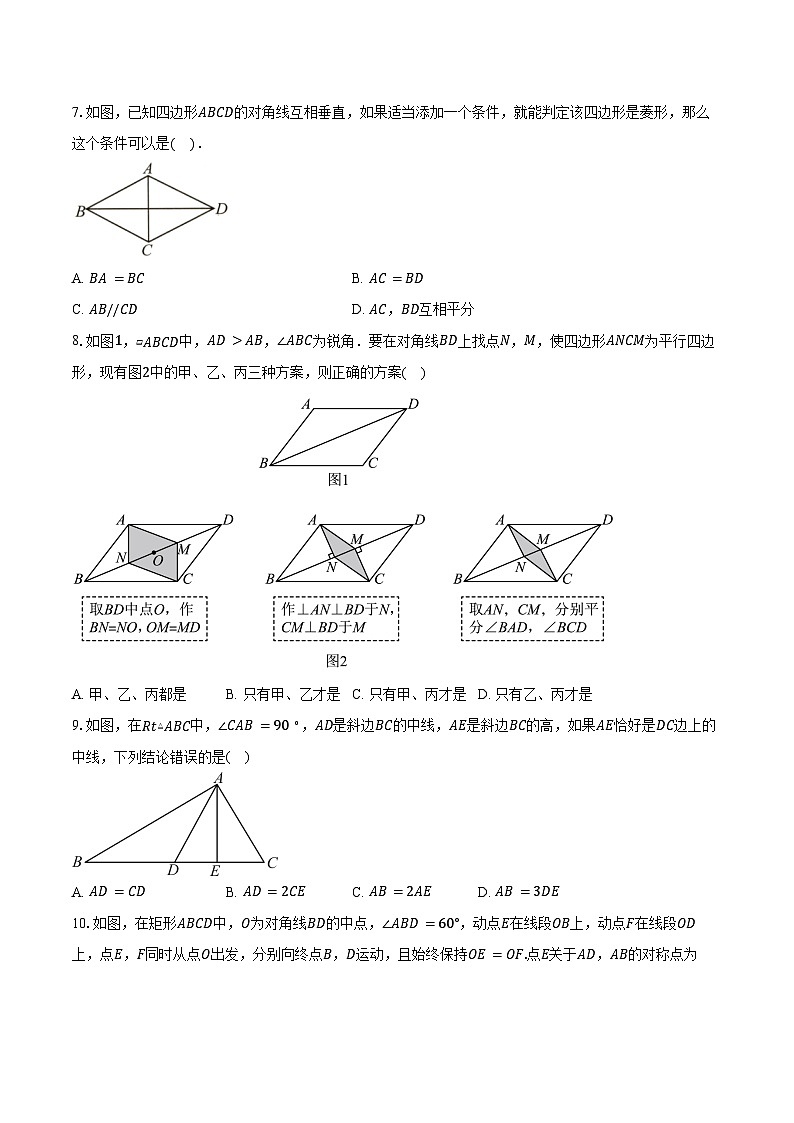 2025年上海市中考数学一轮复习 练习题 专题19：四边形（含答案+解析）第2页
