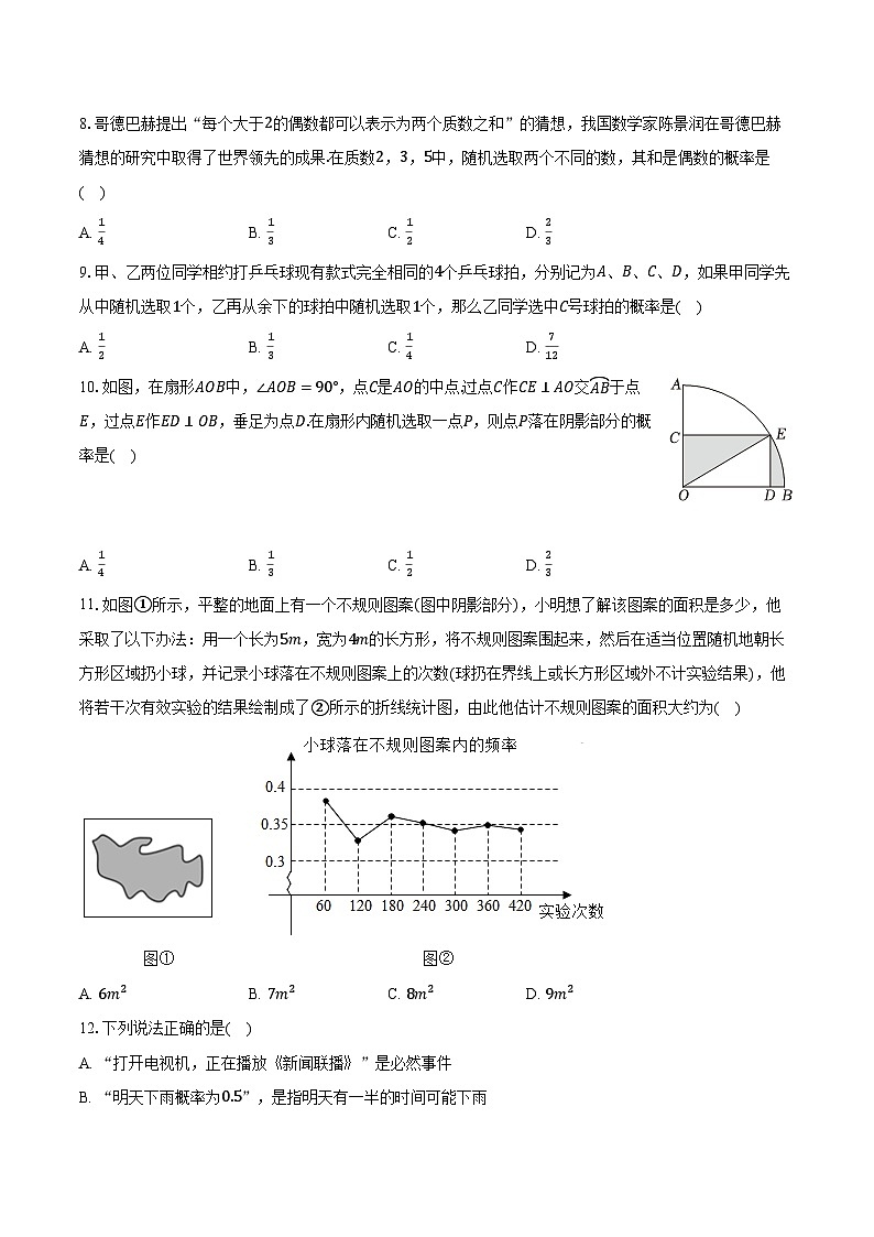 2025年上海市中考数学一轮复习 练习题 专题26：概率初步（含答案+解析）第2页