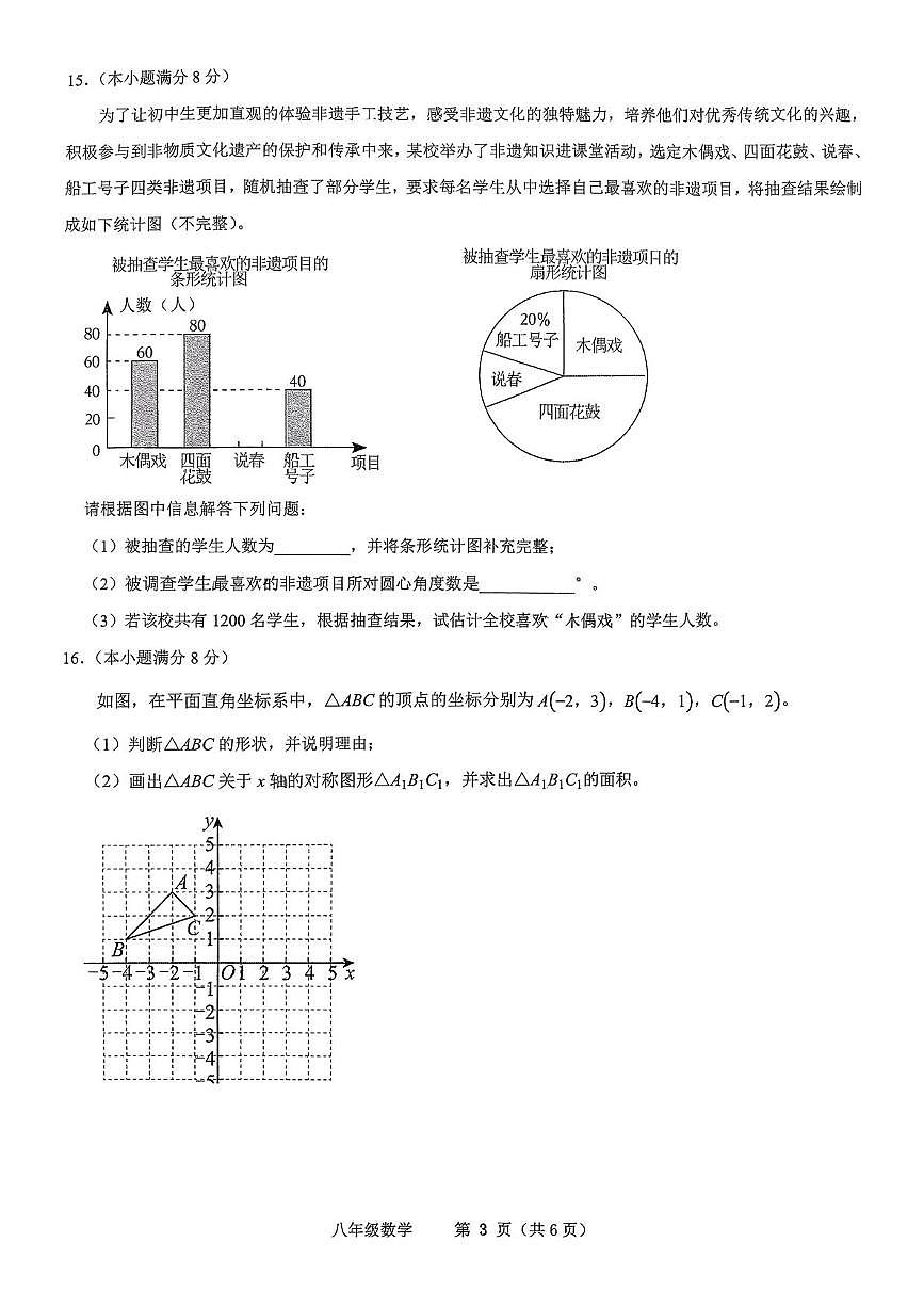四川省成都市高新技术产业开发区成都东部新区第七中学校2025-2026学年 八年级上学期期末数学试题第3页