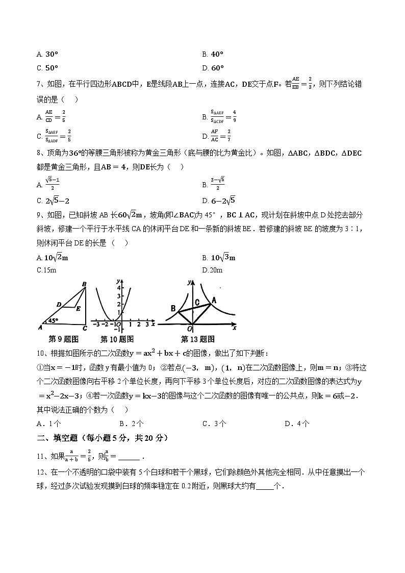 安徽省宿州市2025-2026学年九年级上学期1月期末数学试题(无答案)第2页
