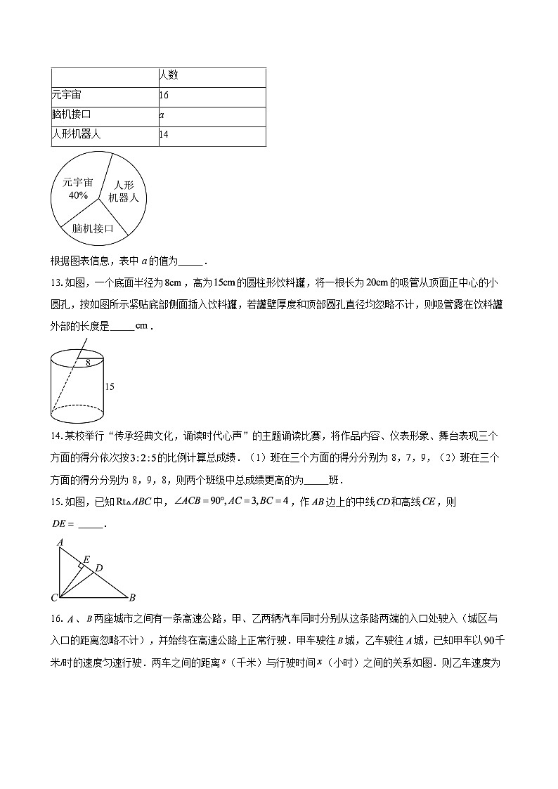2025—2026学年度（上）期末学业质量监测八年级数学试题四川-自定义类型第3页
