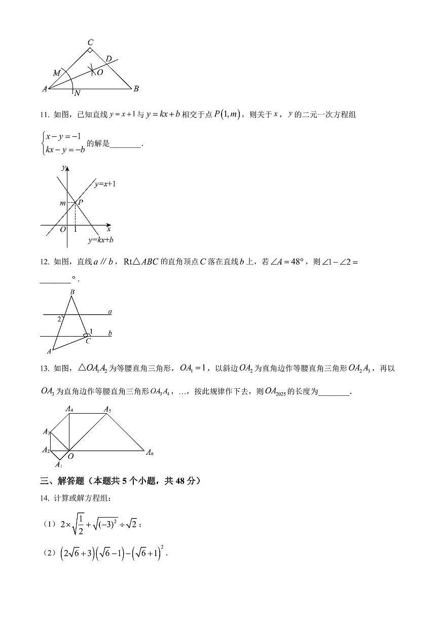 四川省达州市达川区2025-2026学年八年级上学期期末考试数学试题（原卷+解析）第3页
