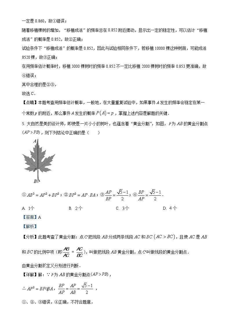 广东省深圳市罗湖中学九年级数学中考模拟试题（解析版）-A4第3页