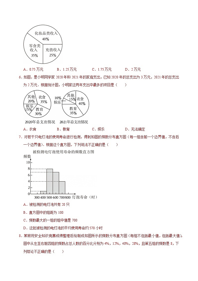 _第12章《数据的收集整理与描述》测试题（1）　2024—2025学年人教版数学七年级下册（含答案）第2页