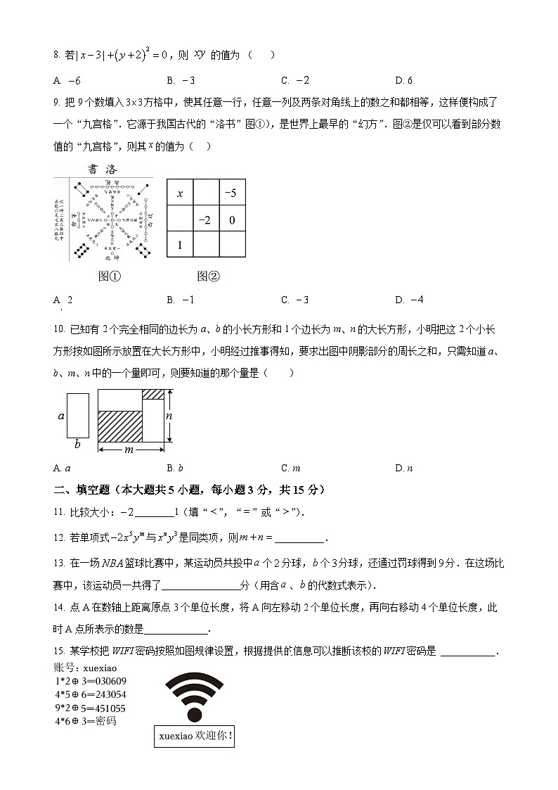 广东省湛江市良垌镇第三初级中学七年级上学期11月期中考试数学试题（原卷版）-A4第2页