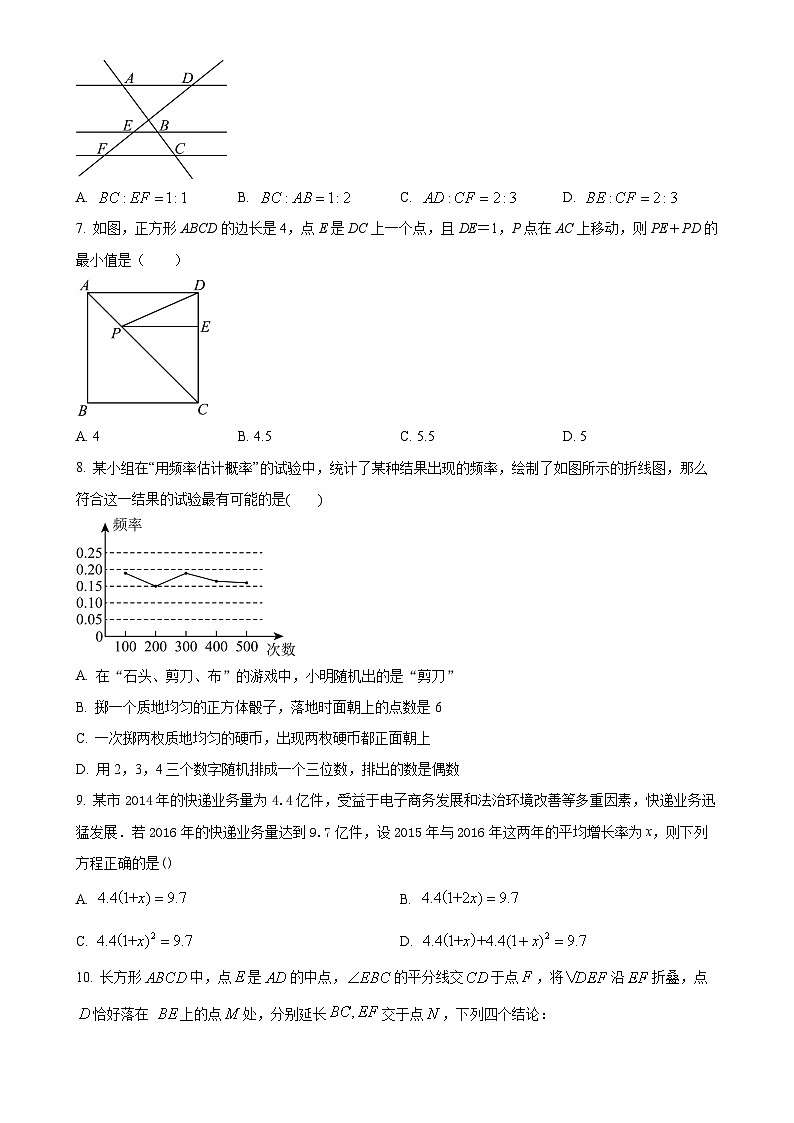广东省茂名市高州市部分学校联考九年级上学期11月期中数学试题（A卷）　（原卷版）-A4第2页