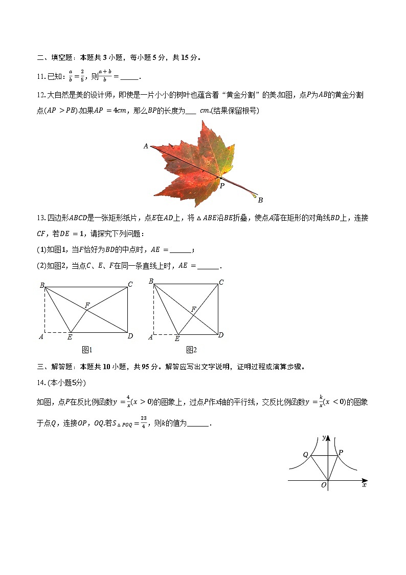 2025-2026学年安徽省合肥市肥东县九年级（上）期末数学试卷（含答案）第3页