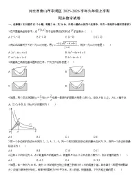 2025-2026学年河北省唐山市丰润区九年级上学期期末数学试卷（学生版）