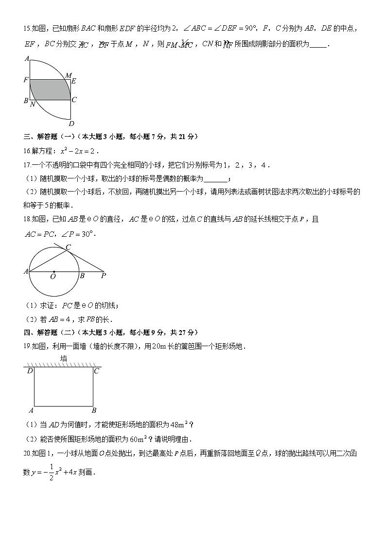 2025-2026学年广东省珠海市香洲区九年级上学期期末数学试卷（学生版）第3页