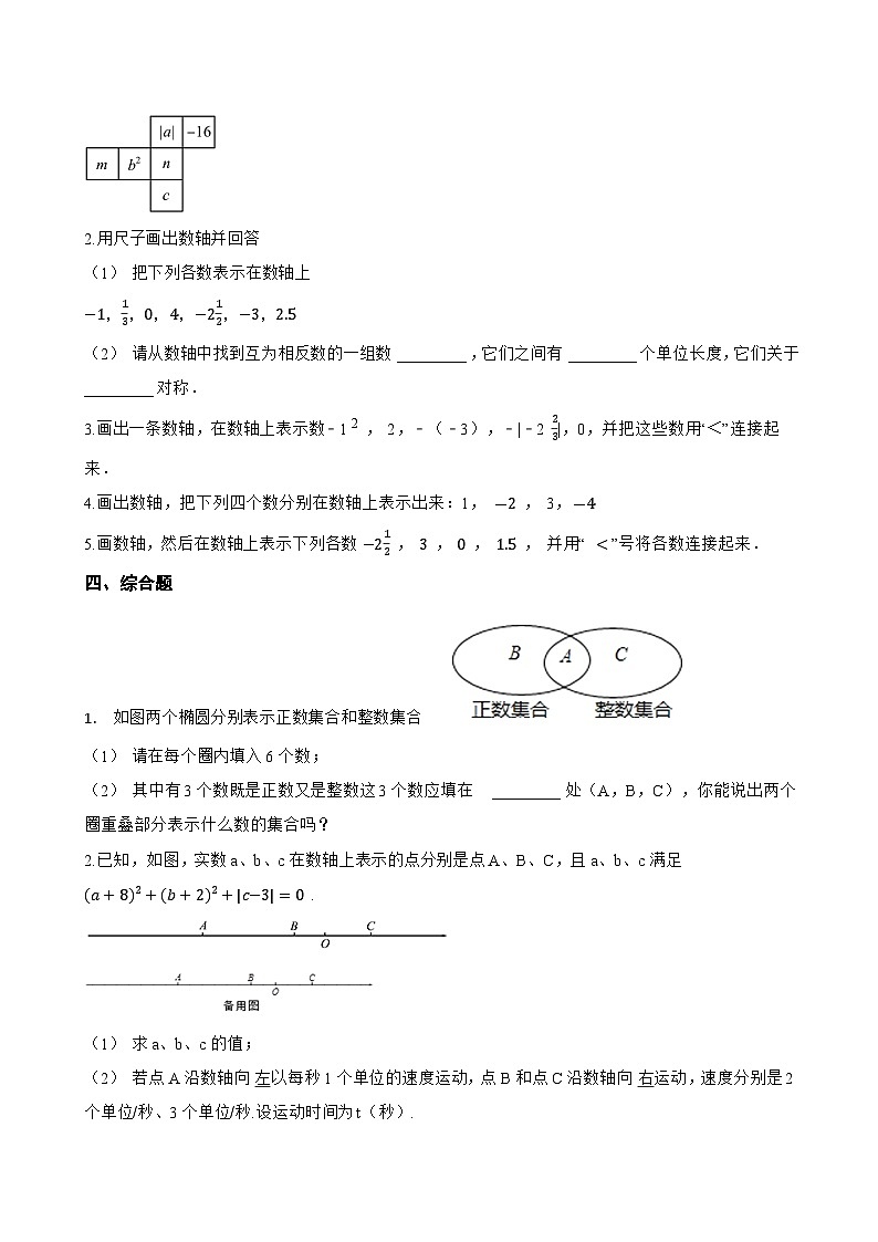 1.2 数轴一课一练数学冀教版（2024）初中七年级上册(无答案)第3页