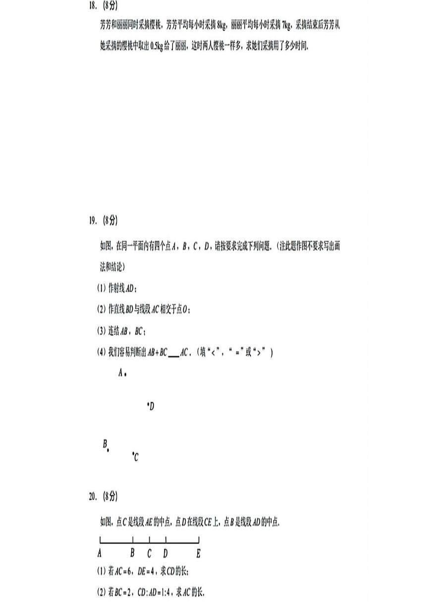 2025-2026学年辽宁省大连市普兰店区七年级上学期期末数学（含答案）试卷第3页