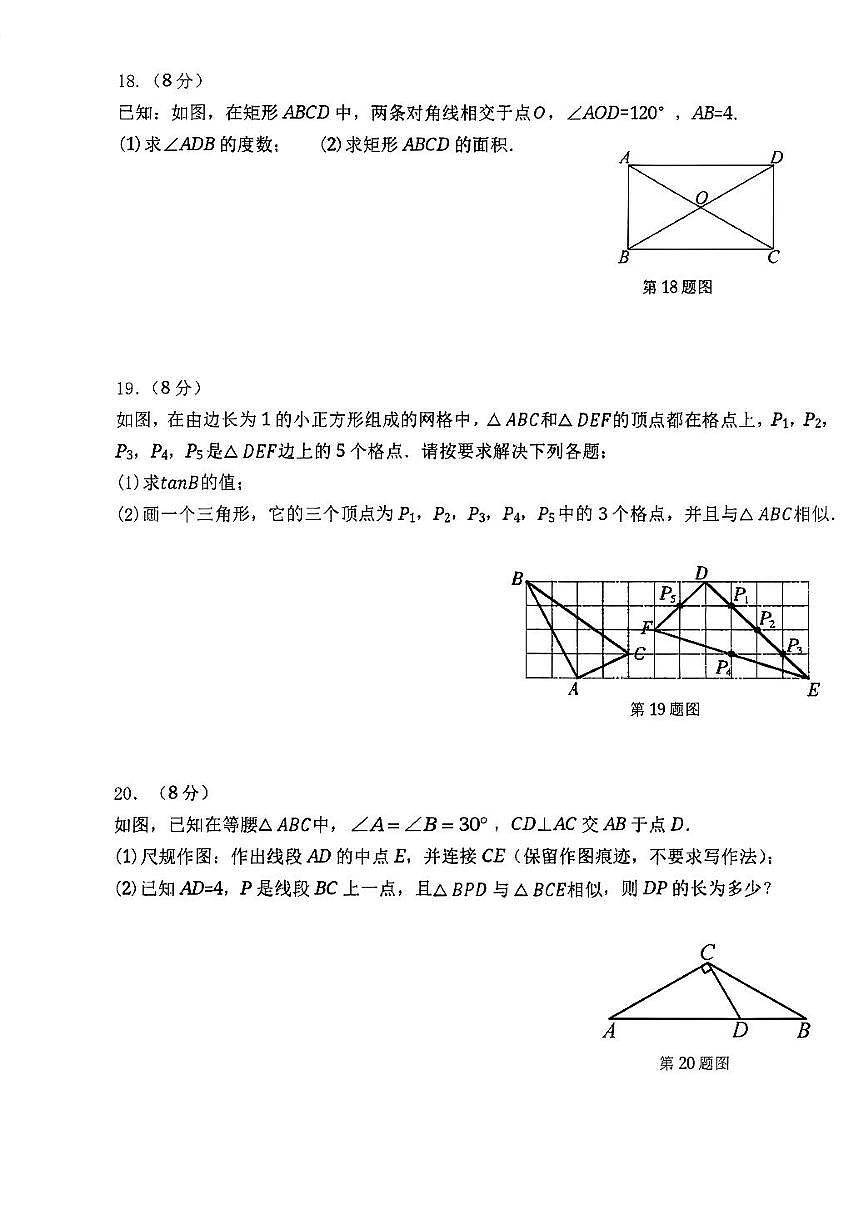 2025-2026学年福建省漳州市诏安县九年级上学期期末考试数学_(含答案_)试题第3页