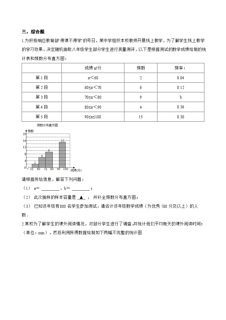 12.1.1 全面调查一课一练数学人教版（2024）初中七年级下册(无答案)第3页