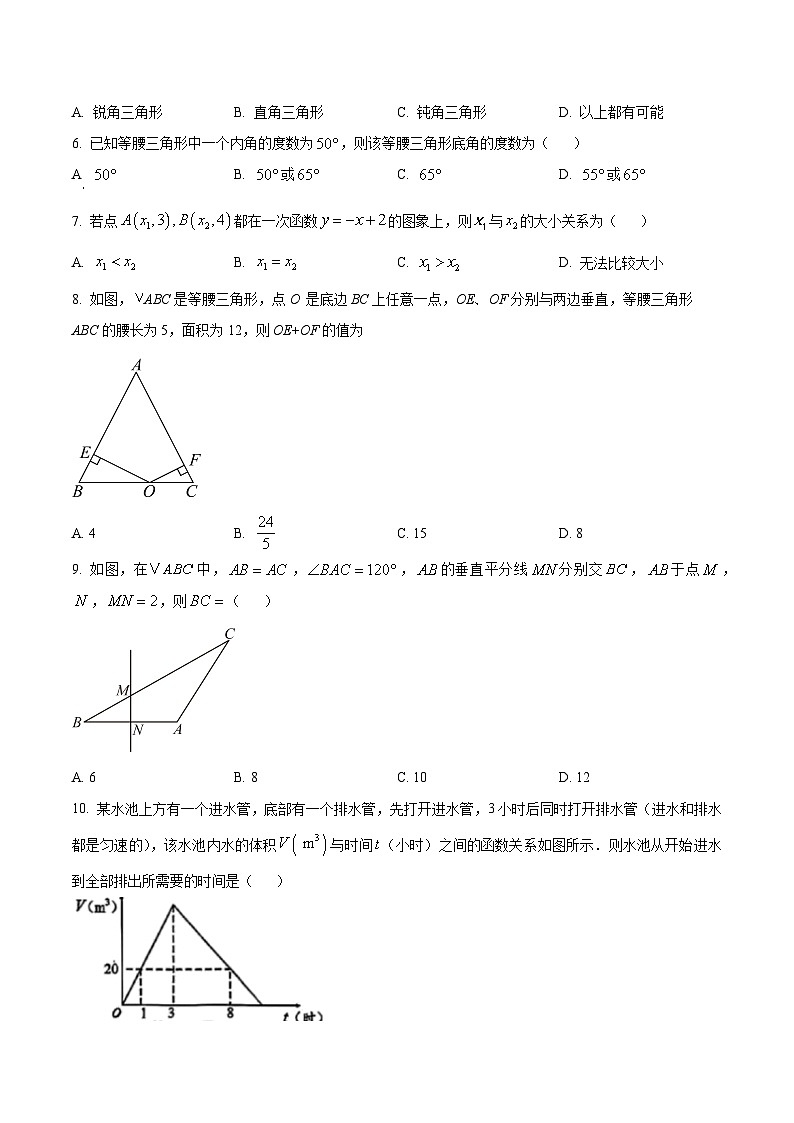 安徽省合肥市第庐阳中学2025-2026学年八年级上学期期末数学试卷第2页