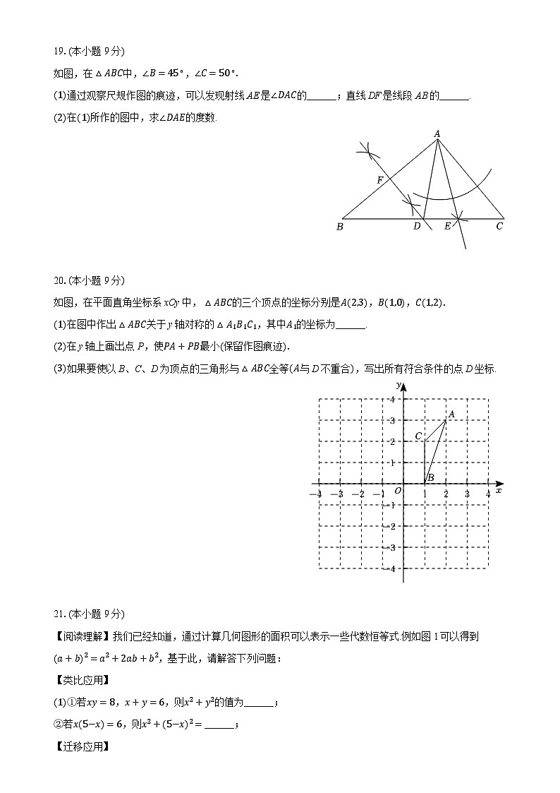 广东省汕头市潮阳区金浦街道八年级上学期期末数学试卷-A4第3页