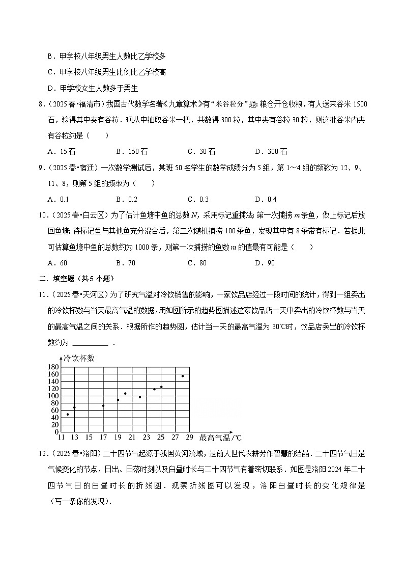 2026中考数学高频考点一轮复习：数据的收集与整理（试题含解析）第3页