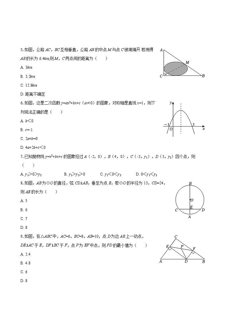 2025-2026学年河南省南阳市镇平四中九年级（上）期末数学试卷-自定义类型第2页