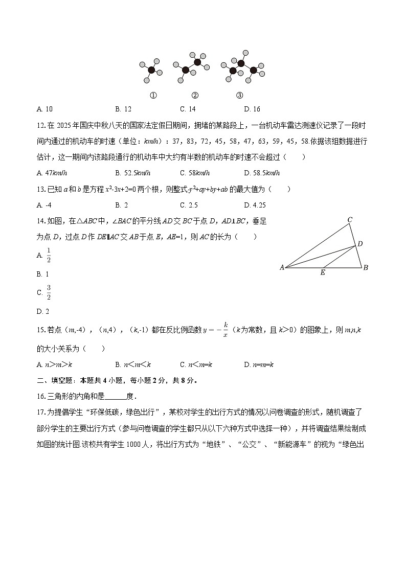 2025-2026学年云南省昆明十四中教育集团九年级（上）期末数学试卷-自定义类型第3页
