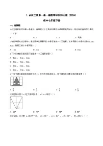 初中华东师大版（2024）认识三角形课堂检测