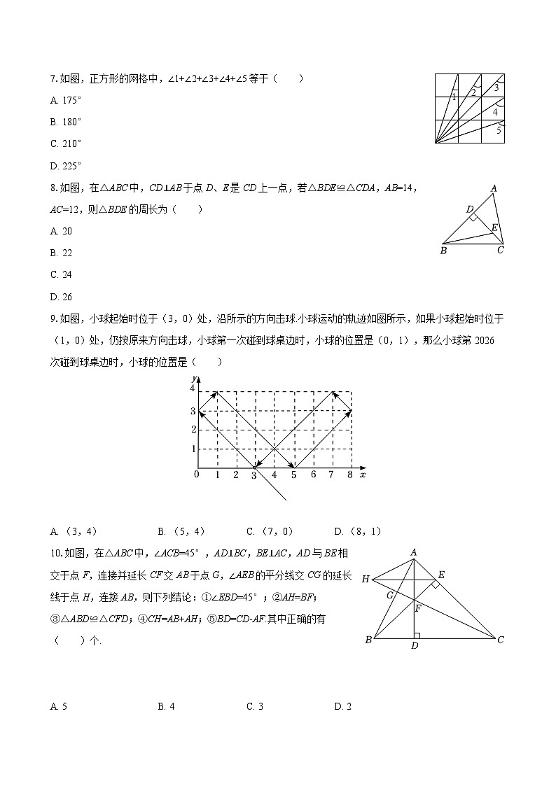 2025-2026学年安徽省亳州市蒙城县八年级（上）期末数学试卷-自定义类型第2页