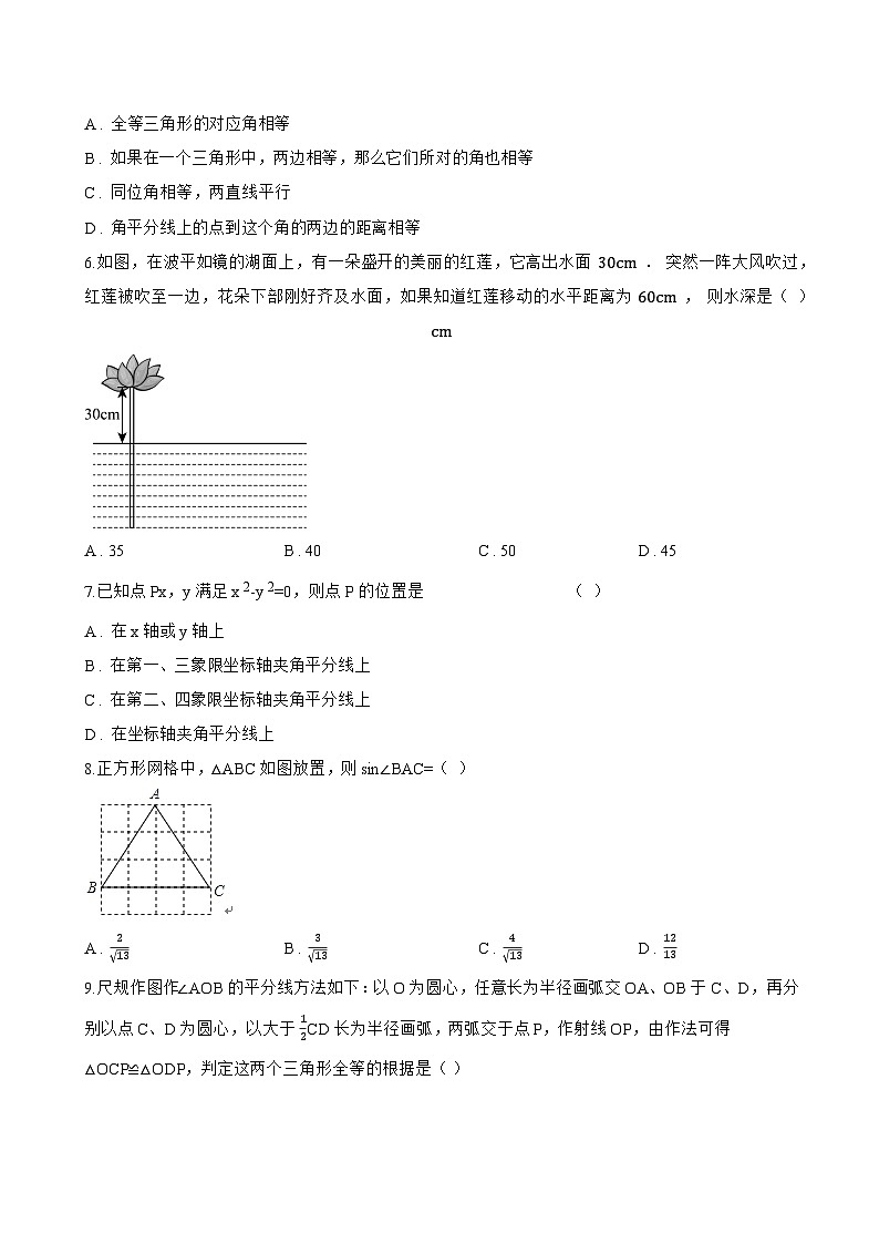 12.7 直角三角形一课一练数学北京版（2024）初中八年级上册(无答案)第2页