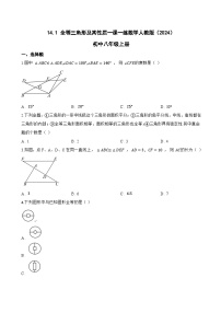 初中人教版（2024）14.1 全等三角形及其性质课后练习题