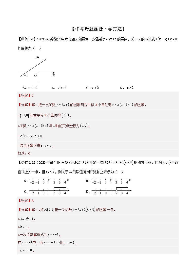 专题04 一次函数与反比例函数（5大题型7难点，题型清单）（解析版）第2页